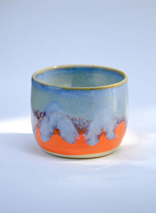 Becher Luise Blau/Orange